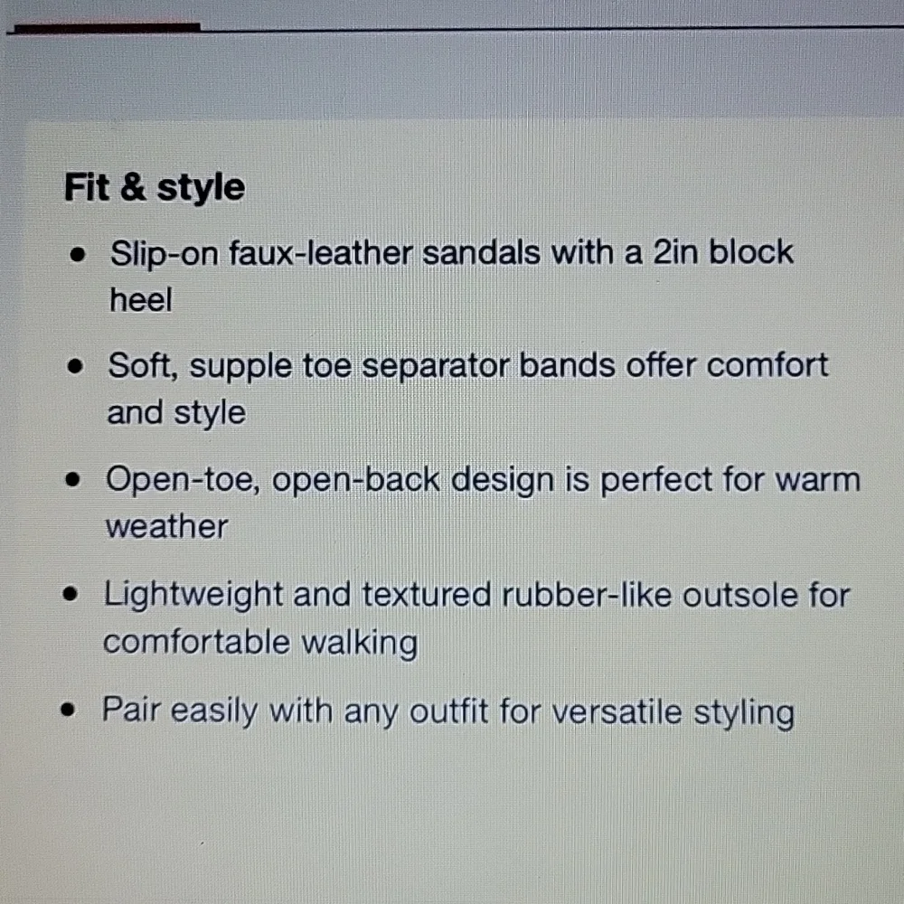 A New Day Elvie Round Heel Sandals Brown Memory Foam insole padded strap 8 New… - Picture 11 of 11